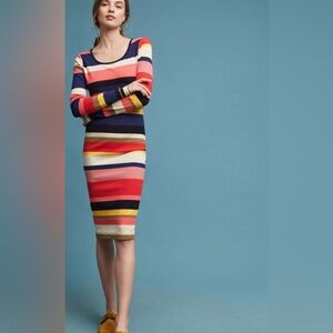 Plenty by Tracey Reese Colorful Striped Bodycon Dress, size small